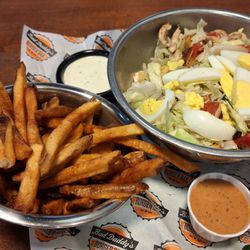Salad & fries.