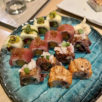 Miku - All four specialty rolls: Surf & Turf, Miku, Red Wave, & Garden - Japanese Near Me - Vancouver, British Columbia