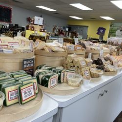 Grandpa's Cheesebarn - Some of the available cheeses.