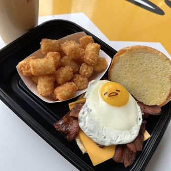 Gudetama Cafe - Lazy bacon, Egg, & Cheese - Cafes Near Me - Buena Park, California