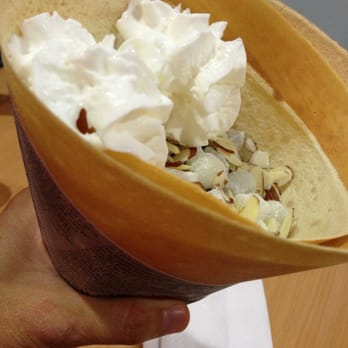 Salju Dessert - Crispy crepe with green tea ice cream, mochi, red beans, and sliced almonds. - Desserts Near Me - Alhambra, California Salju Dessert - Crispy crepe with green tea ice cream, mochi, red beans, and sliced almonds. - Desserts Near Me - Alhambra, California
