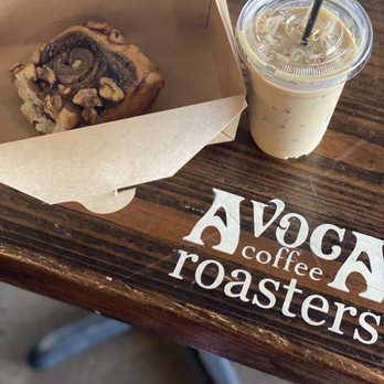Avoca Coffee Roasters - Sticky bun Iced Vanilla Latte - Coffee & Tea Near Me - Fort Worth, Texas