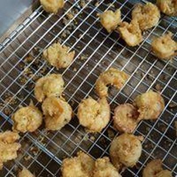 ZZ's Kitchen - fried shrimp on a wire rack - Seafood Near Me - Abbeville, Louisiana ZZ's Kitchen - fried shrimp on a wire rack - Seafood Near Me - Abbeville, Louisiana