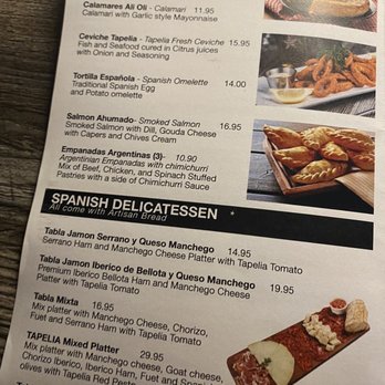Tapelia - menu - Spanish Near Me - Miami Beach, Florida Tapelia - menu - Spanish Near Me - Miami Beach, Florida