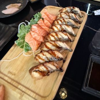 Oumi Sushi - Salmon sashimi and eel nigiri - Japanese Near Me - Austin, Texas