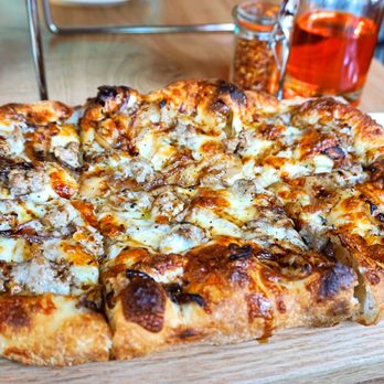 Di Beppe - Fennel Sausage, Onion, Provolone & Rosemary Pizza ($24). - Italian Near Me - Vancouver, British Columbia