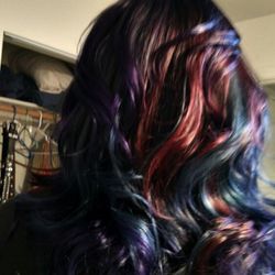 Oil slick hair color
Color starts at $59 call (406)314-4930