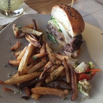 Monkeypod Kitchen by Merriman - 1/2 of Burger and fries - New American Near Me - Kihei, Hawaii