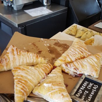 Fat Cat Coffee Works - Raspberry white chocolate turnovers! - Coffee & Tea Near Me - New Glarus, Wisconsin