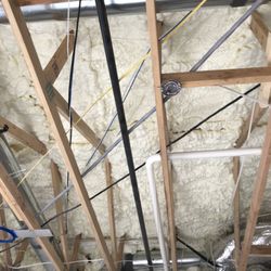 Millers Inc. - Open cell spray foam in ceiling in new construction.