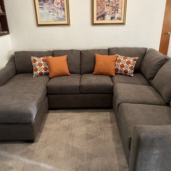 American Furnishings - Custom stain resistant gray sectional - Furniture Stores Near Me - Dublin, California American Furnishings - Custom stain resistant gray sectional - Furniture Stores Near Me - Dublin, California