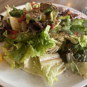etta - Bucktown - grilled avocado & salmon salad - frisee, red gem, citrus vinaigrette, marinated feta, pistachio dukkah - $25 - Pizza Near Me - Chicago, Illinois etta - Bucktown - grilled avocado & salmon salad - frisee, red gem, citrus vinaigrette, marinated feta, pistachio dukkah - $25 - Pizza Near Me - Chicago, Illinois
