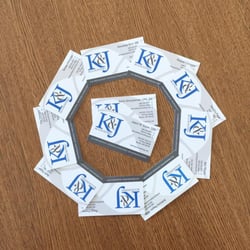 K&J Accounting - New business cards for a new address! 255 SW 153rd St Burien, WA