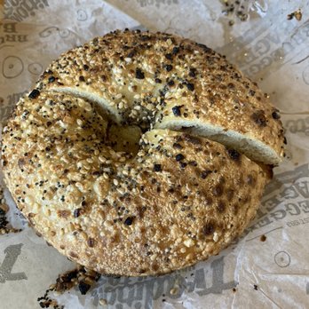 Bruegger's Bagels - Everything bagel toasted with butter - Bagels Near Me - Temecula, California