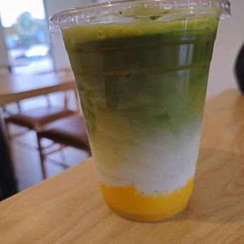 Teaish & Coffee - Mango Matcha ($6.50) - Coffee & Tea Near Me - Buena Park, California
