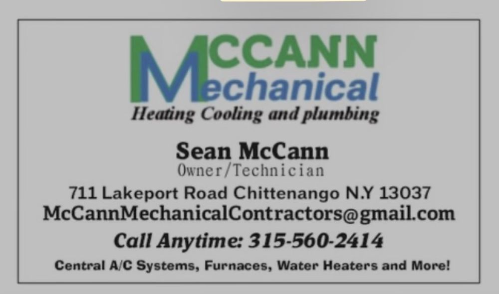 Slide of McCann Mechanical Heating Cooling & Plumbing