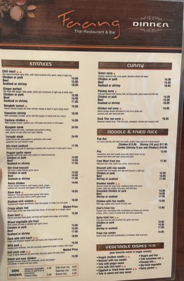 Menu photo 4 Faang Thai Restaurant & Bar Warrenton, VA Menu photo 4 Faang Thai Restaurant & Bar Warrenton, VA