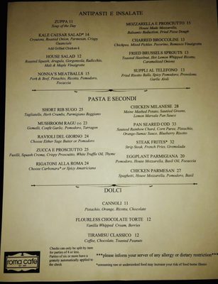 Menu photo 5 Roma Cafe Portland, ME Menu photo 5 Roma Cafe Portland, ME