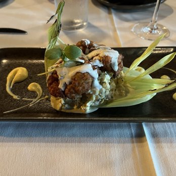 Stirling - Corn fritter-y appetizer from chapter 4 of the menu - Seafood Near Me - Akron, Ohio Stirling - Corn fritter-y appetizer from chapter 4 of the menu - Seafood Near Me - Akron, Ohio