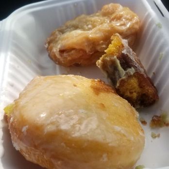 9th & Hennepin - apple and date fritter,one bite left of the sweet potato cake donut, filled brioche with lime curd and coconut milk glaze - Donuts Near Me - Seattle, Washington