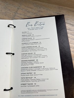 Menu photo 3 Grange Restaurant & Bar Sacramento, CA Menu photo 3 Grange Restaurant & Bar Sacramento, CA