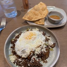 Short rib hash, fry bread