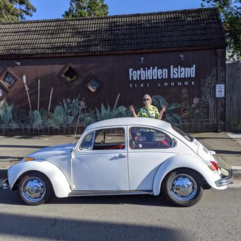 Forbidden Island - Took the VW for our order pick up, even wore Hawaiian Shirts! - Tiki Bars Near Me - Alameda, California