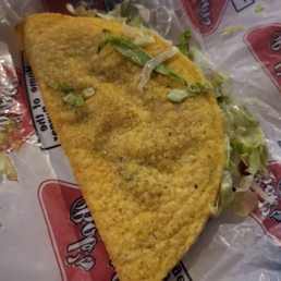 This taco was very moist and taco shell was not at all hard.