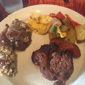 Fronk's - Sunday Brunch: Fronk's Toast, Prime Rib, Potatoes, and Eggs - Burgers Near Me - Bellflower, California