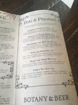 Menu photo 1 The Botanist York York, YOR