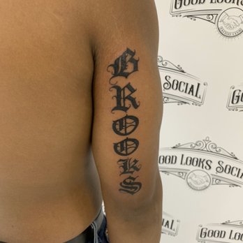 Good Looks Social - Old English lettering - Tattoo Near Me - Dover, New Jersey