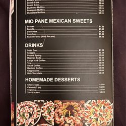 Mio Pane Cafe - Menu