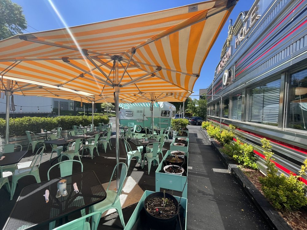 Outdoor dining at Jackson Hole Englewood NJ Yelp