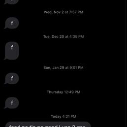 The text I got from the delivery driver after food was delivered