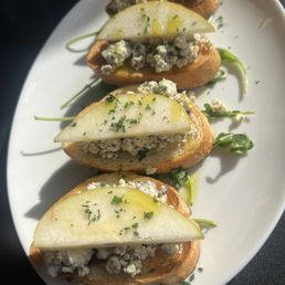 Pear and Blue Cheese Crostini