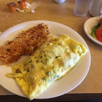 Sloan's - Spinach, mushrooms, sun dried tomato omelette! Pretty good. - Breakfast & Brunch Near Me - Indio, California Sloan's - Spinach, mushrooms, sun dried tomato omelette! Pretty good. - Breakfast & Brunch Near Me - Indio, California