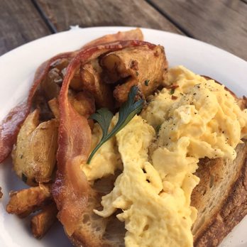 The Combine Kitchen - Eggs and bacon with toast - Coffee & Tea Near Me - Rancho Cucamonga, California