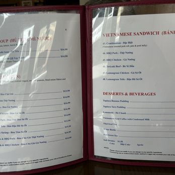 Yum Yum Pho - Menu 4/4/25 (2 of 3) - Vietnamese Near Me - Aiea, Hawaii