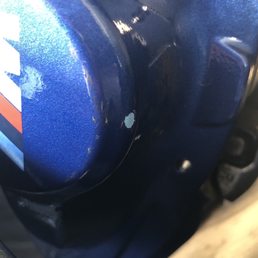 chipped paint off the brake from being careless when putting the rims brake