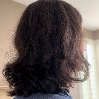 The House Salon - My hair after drying with blow dryer (not styling). - Hair Salons Near Me - Mission Viejo, California
