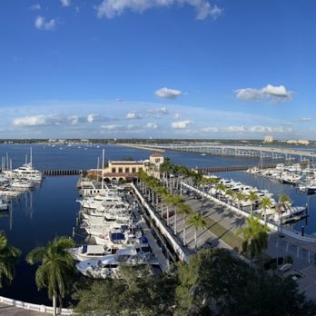 Oak & Stone - Marina below on the Manatee River and the view from the top floor of the Oak and Crate - Pizza Near Me - Bradenton, Florida Oak & Stone - Marina below on the Manatee River and the view from the top floor of the Oak and Crate - Pizza Near Me - Bradenton, Florida