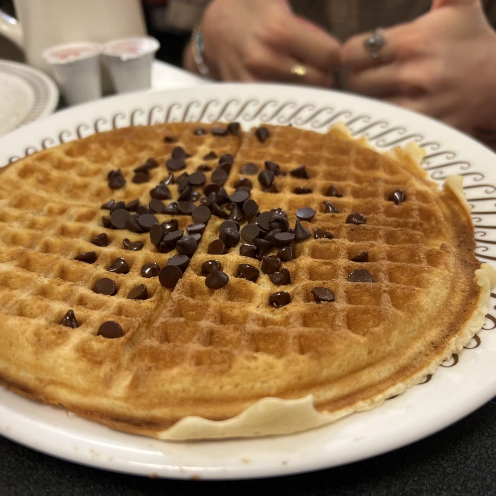 Waffle House - Waffle (single) with chocolate chips - American Near Me - Katy, Texas Waffle House - Waffle (single) with chocolate chips - American Near Me - Katy, Texas