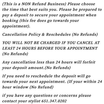 Fine Dreadlocs Natural Hair - Policy write-up on the deposit - Hair Stylists Near Me - Glendale, Arizona