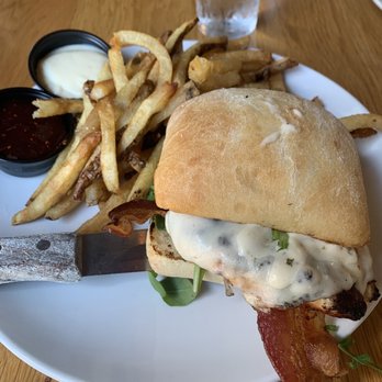 Trappeze Pub - Chicken bacon ranch sandwich. Belgian fries with garlic aioli and raspberry ketchup. Everything was delicious! - Bars Near Me - Athens, Georgia Trappeze Pub - Chicken bacon ranch sandwich. Belgian fries with garlic aioli and raspberry ketchup. Everything was delicious! - Bars Near Me - Athens, Georgia