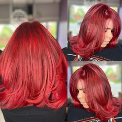 Cielo's Hair Design - Red Vivid Color
