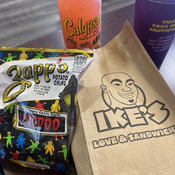Ike's Love & Sandwiches - Chips, lemonade, and to go bag - Sandwiches Near Me - Mountain View, California Ike's Love & Sandwiches - Chips, lemonade, and to go bag - Sandwiches Near Me - Mountain View, California