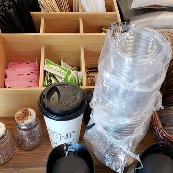 La Farm Bakery - Coffee fixings area... - Coffee & Tea Near Me - Cary, North Carolina La Farm Bakery - Coffee fixings area... - Coffee & Tea Near Me - Cary, North Carolina