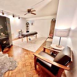 Knots & Kneads Massage + PEMF Therapy - large dedicated massage room