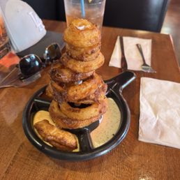 1/2 onion rings tower as an appetizer  Kudos Birds for maintaining level of quality for so many years.