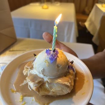 Linden - Peach Cobbler - Cake on the house! - New American Near Me - Los Angeles, California Linden - Peach Cobbler - Cake on the house! - New American Near Me - Los Angeles, California